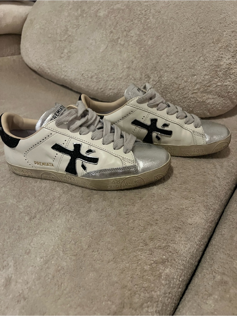 Limited Edition🪩Premiata Genuine Leather Sneakers purchases in Lison Portugal 🇵🇹